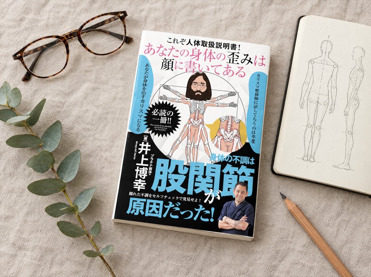 本とノート、眼鏡を並べて